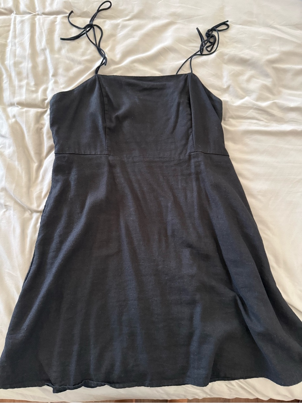 Old Navy Black Tie-Shoulder Mini Slip Dress